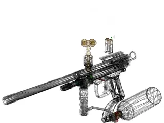 Paintball Gun 3D Model preview