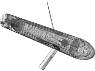 Unmanned Underwater Vehicle (UUV) 3D Model preview