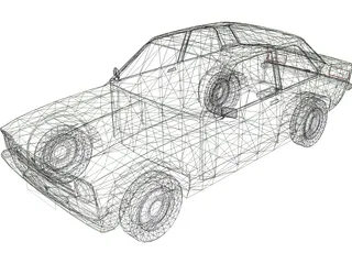 Opel Kadett C (1973) 3D Model preview