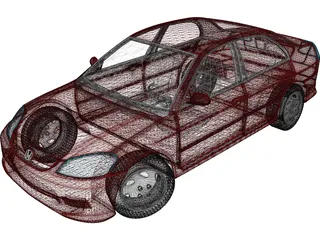 Honda Civic (2005) 3D Model preview
