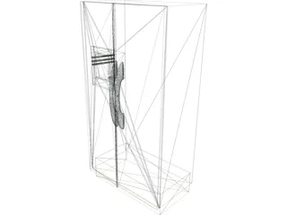 Fridge 2 Door 3D Model preview
