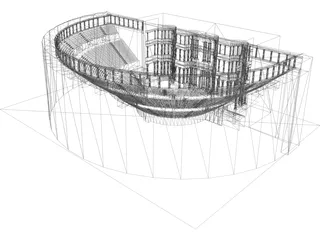 Bosra Ancient Theatre 3D Model preview
