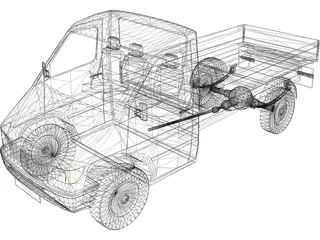 Mercedes-Benz Truck 3D Model preview