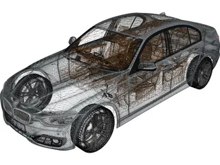 BMW 335i Sedan [F30] (2015) 3D Model preview
