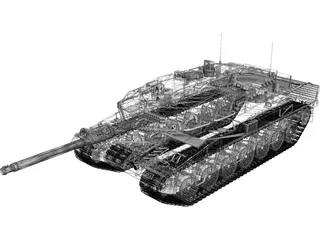 Leopard 2A6 3D Model preview