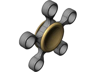 Fidget Spinner 3D Model preview