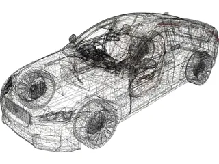 Jaguar XE Portfolio (2018) 3D Model preview
