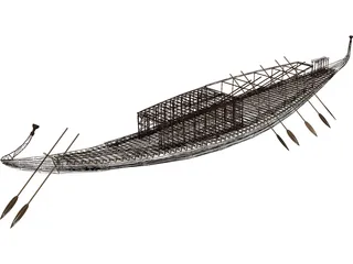 Egypt Boat 3D Model preview