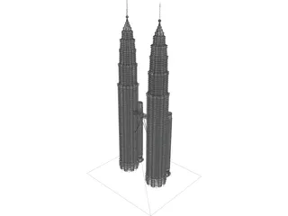 Petronas Towers 3D Model preview