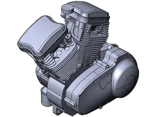 Buell XB9R Engine 3D Model preview
