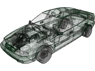 Citroen Xantia (2001) 3D Model preview