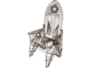 Medieval Chair 3D Model preview