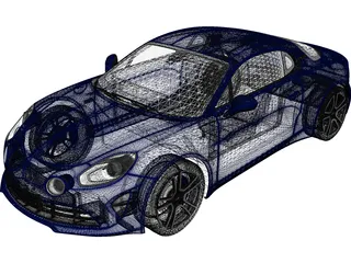 Renault Alpine A110 (2018) 3D Model preview