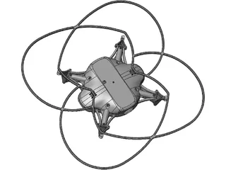 Quadrocopter Body 3D Model preview
