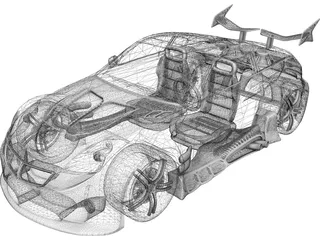 Nissan 350Z [Tuned] 3D Model preview