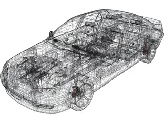 Peugeot 406 3D Model preview
