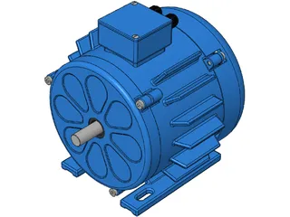 Asynchronous Electric AC Motor 3D Model preview