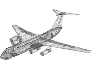 Ilyushin IL-76 Candid 3D Model preview