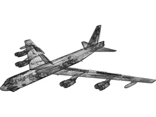 Boeing B-52 Stratofortress 3D Model preview