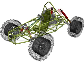 Chassis Kart Cross 3D Model preview