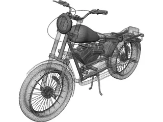 Yamaha SR125 3D Model preview