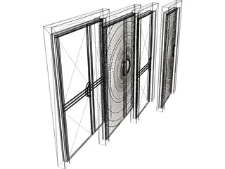 Art Deco Doors 3D Model preview