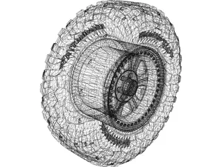 BF Goodrich Krawler TA Tire 3D Model preview
