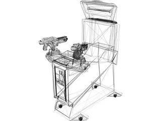 Game Cabinet 3D Model preview
