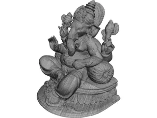 Ganpati 3D Model preview