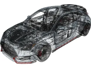 Hyundai Veloster (2019) 3D Model preview
