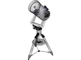 Schmidt-Cassegrain Telescope 3D Model preview
