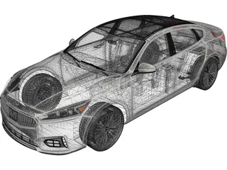 Kia Cadenza (2017) 3D Model preview