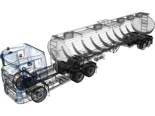 Scania R730 Tanker 3D Model preview