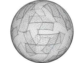 Russia Worldcup Soccer Ball 3D Model preview