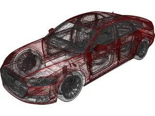 Audi A8 (2017) 3D Model preview