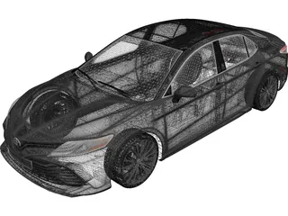 Toyota Camry Hybrid (2018) 3D Model preview