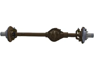 Ford High Pinion Dana 44 Front Axle 3D Model preview