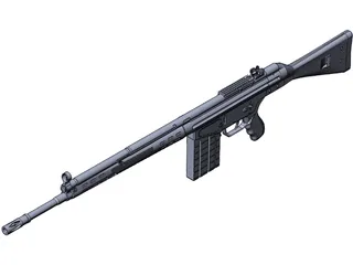 G3 H&K Rifle 3D Model preview