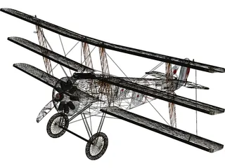 Dixie Triplane 3D Model preview