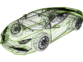 Lamborghini Huracan 3D Model preview
