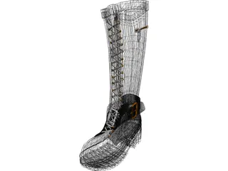 Boot Woman 3D Model preview