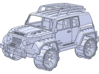 Toyota FJ Cruiser Toy 3D Model preview
