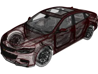 Chevrolet Malibu (2018) 3D Model preview