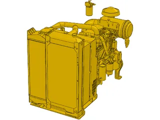 Cat C6.6 Engine 3D Model preview