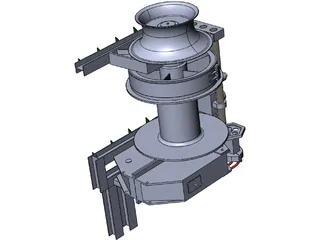 Hydraulic Winch 3D Model preview