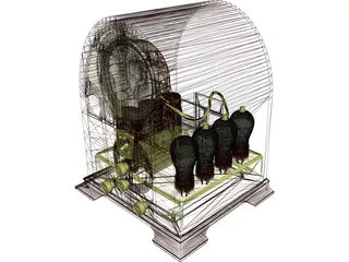 Antique Radio 3D Model preview