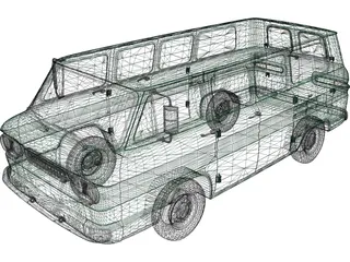Chevrolet Corvair Greenbrier (1961) 3D Model preview