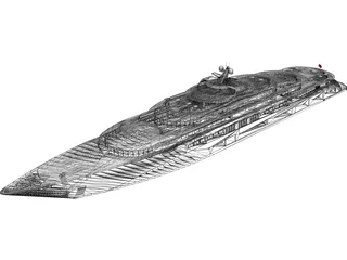 Yacht Mega 3D Model preview