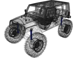 Jeep Wrangler Unlimited (2017) [Lifted] 3D Model preview