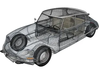 Citroen DS (1967) 3D Model preview